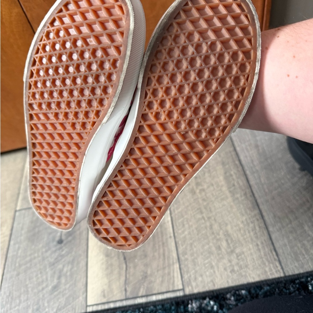 Vans Honeysuckle Pink Checkered Slip-On Shoes - Picture 2 of 3